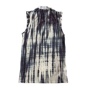 COS x Tabita Shibori High Neck Beige Blue Tank Top Women's X-Small XS